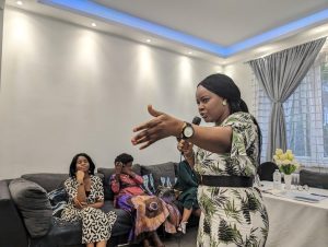 Dr. Monica Emmanuel Speaking at AfroFem Unity Club Monthly Meeting